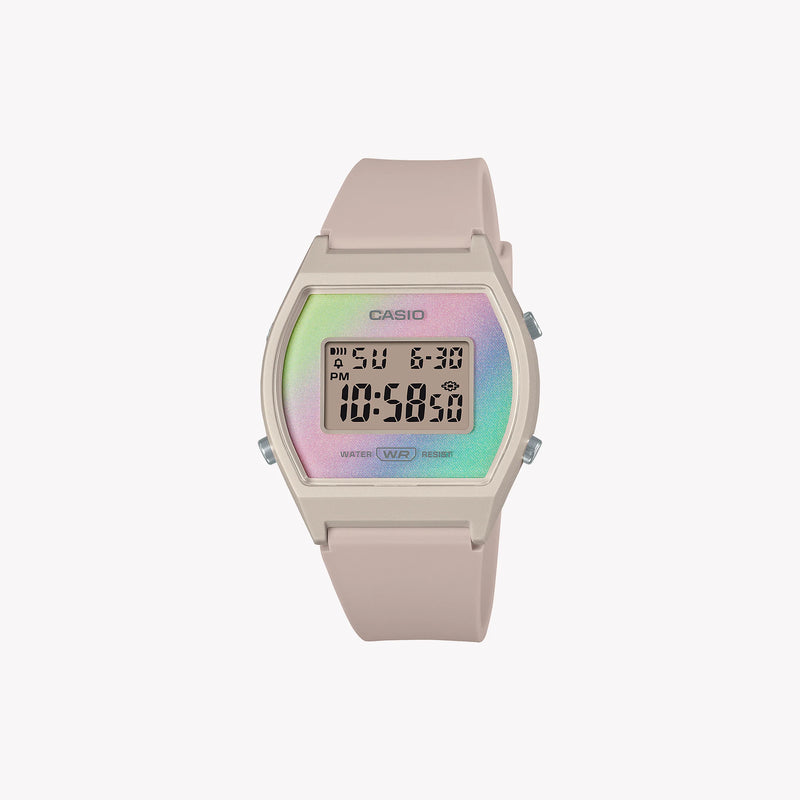 Casio Women's Beige Rubber Watch, Digital Display | Lw-205h-4aef by i-watch