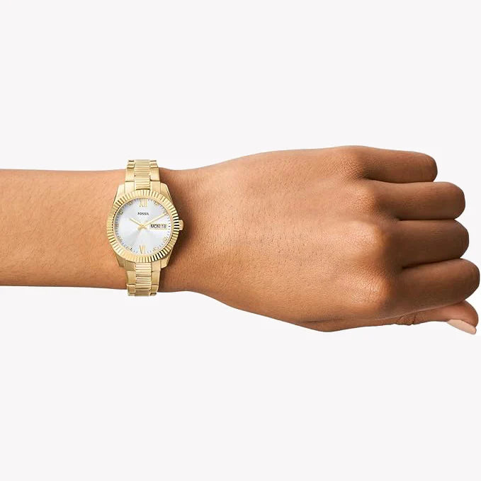 Fossil Women's Gold Watch, Silver Dial | Es5199 by i-watch