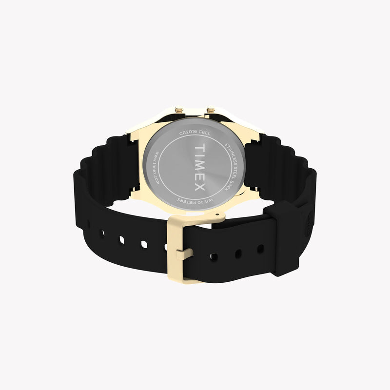 Timex Unisex Gold Tone Resin Strap, Black Lens | T80 by i-watch