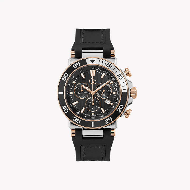 Guess Collection Men's Rose Gold/Silver Watch, Black Dial | Z14005g2mf by i-watch