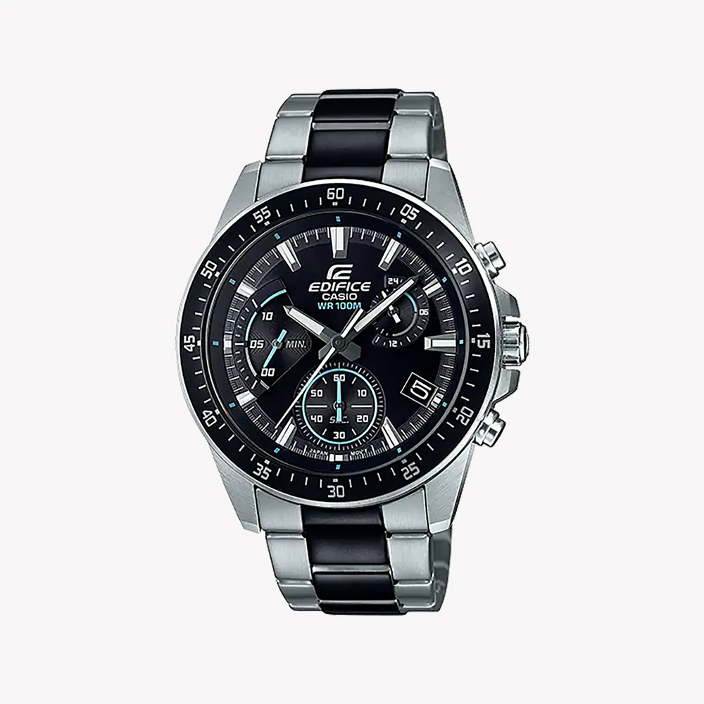 Casio Edifice Efv-540sbk-1avudf - Sporty Chic Men's Watch With Stylish Black & Silver Design by i-watch