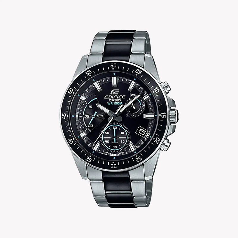 Casio Edifice Efv-540sbk-1avudf - Sporty Chic Men's Watch With Stylish Black & Silver Design by i-watch