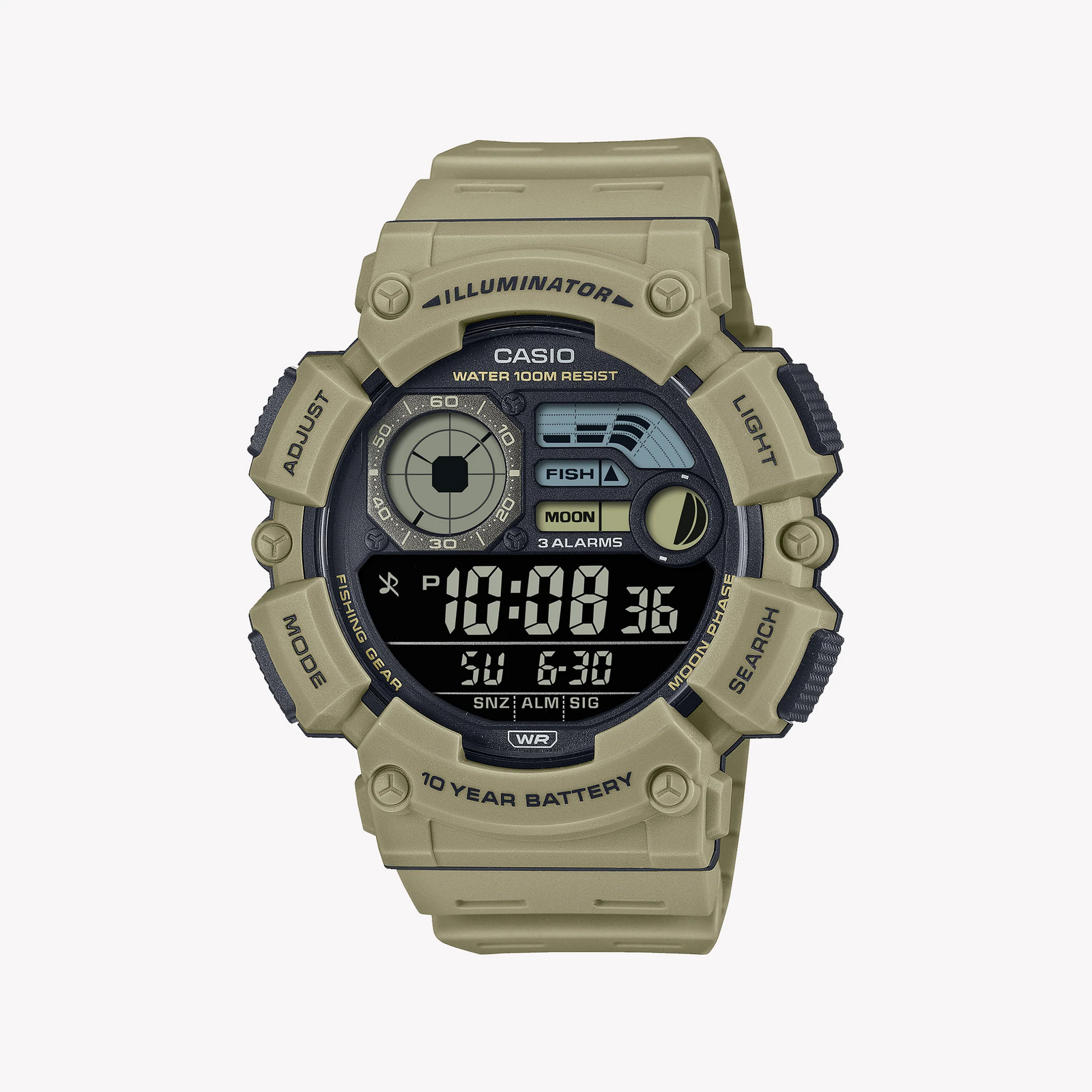 CASIO WS-1500H-5BVDF ADVENTURE-READY MEN'S WATCH - SPORTY BROWN RESIN DESIGN