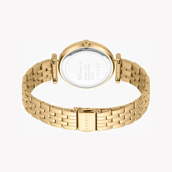 Esprit Women's Gold Stainless Steel Watch, Champagne Dial | Es1l190m0075 by i-watch