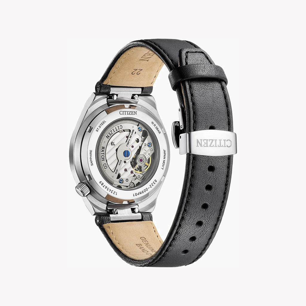 CITIZEN NK5010-01H CLASSIC ELEGANCE - MENS AUTOMATIC TIMEPIECE WITH LEATHER BAND & GRAY DIAL-i-Watch-2