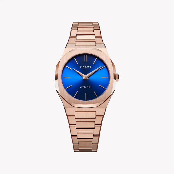D1 MILANO Women's Rose Gold Watch, Dark Blue Dial | D1-UTBL12 by i-watch
