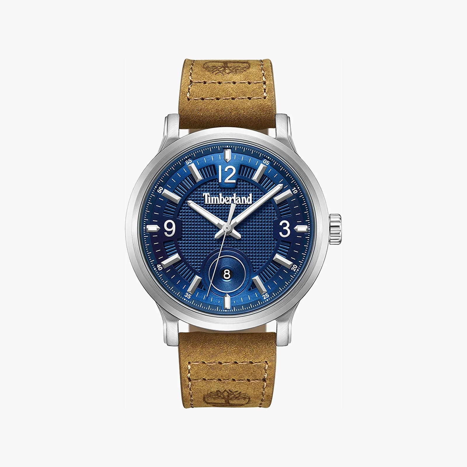 Timberland Men's Silver & Beige Leather Watch, Blue Dial | Tdwgb0055903 by i-watch