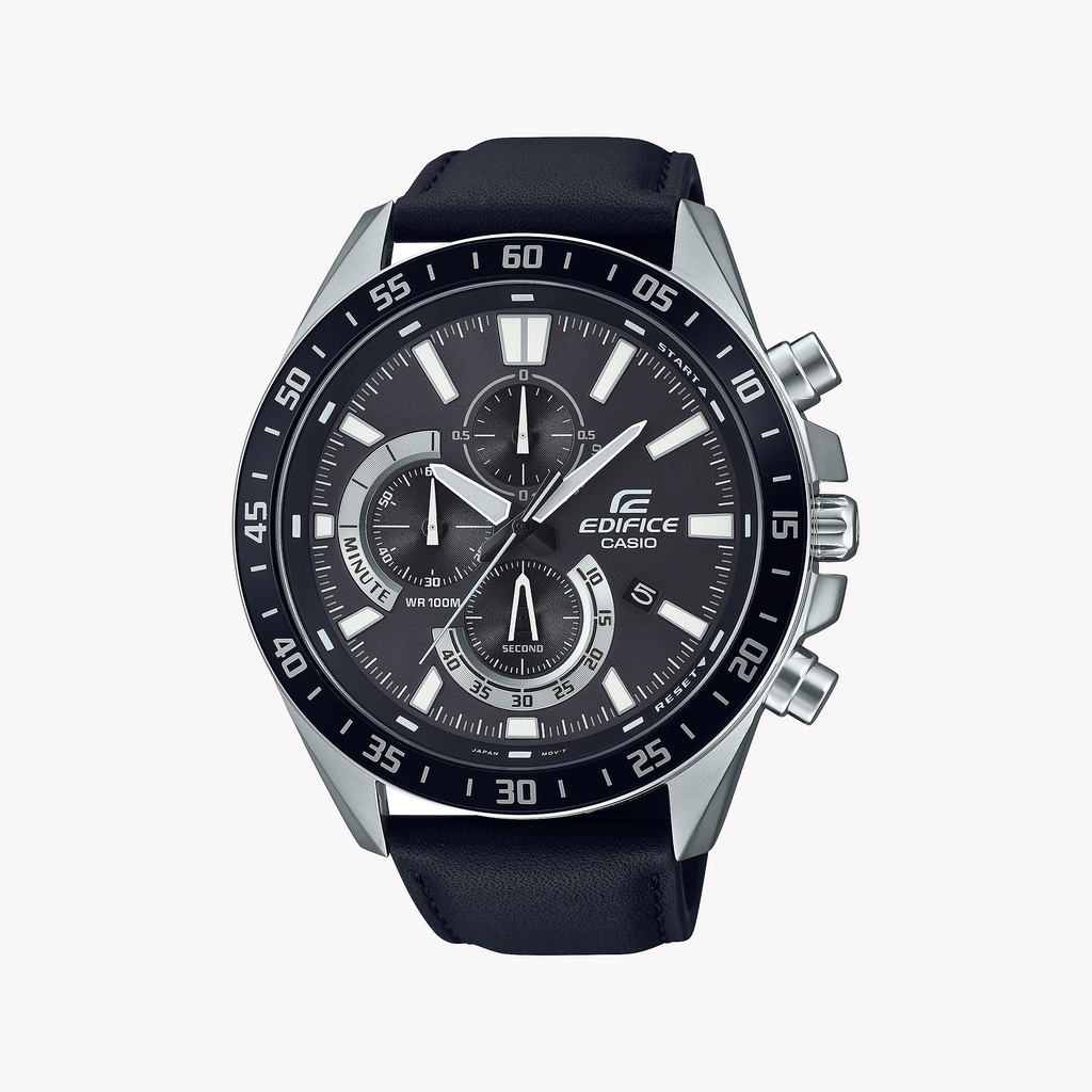 CASIO EDIFICE EFV-620L-1AVUEF - STRIKING SILVER & BLACK MEN'S WATCH FOR THE MODERN PROFESSIONAL
