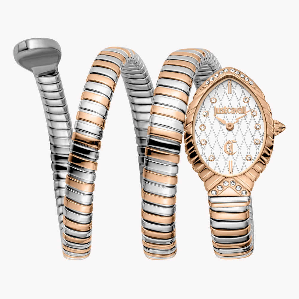 Just Cavalli Women's Two-Tone Watch, Silver & Rose Gold | Jc1l323m0065 by i-watch