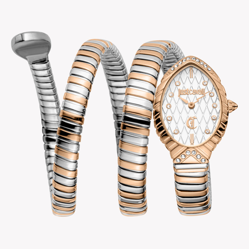 Just Cavalli Women's Two-Tone Watch, Silver & Rose Gold | Jc1l323m0065 by i-watch