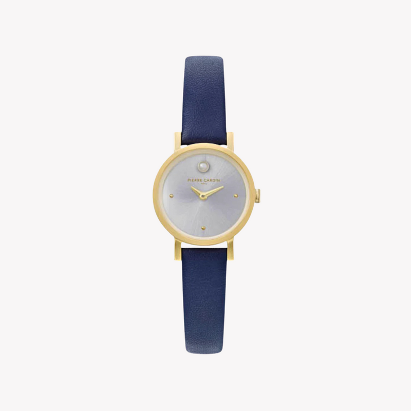 Pierre Cardin Women's Blue Leather Watch, Silver Dial | Ccm.0508 by i-watch