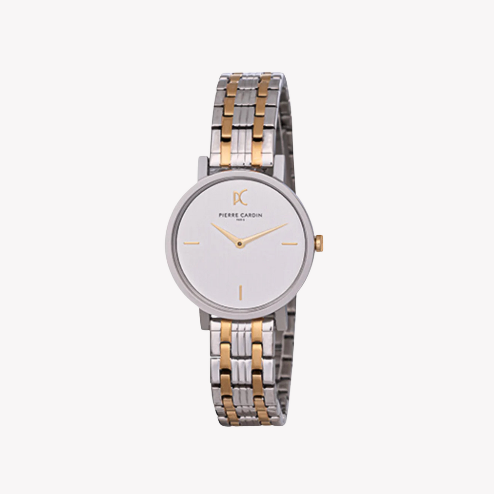 Pierre Cardin Women's Two Tone Silver & Gold Watch, White Dial | Ccm.0531 by i-watch