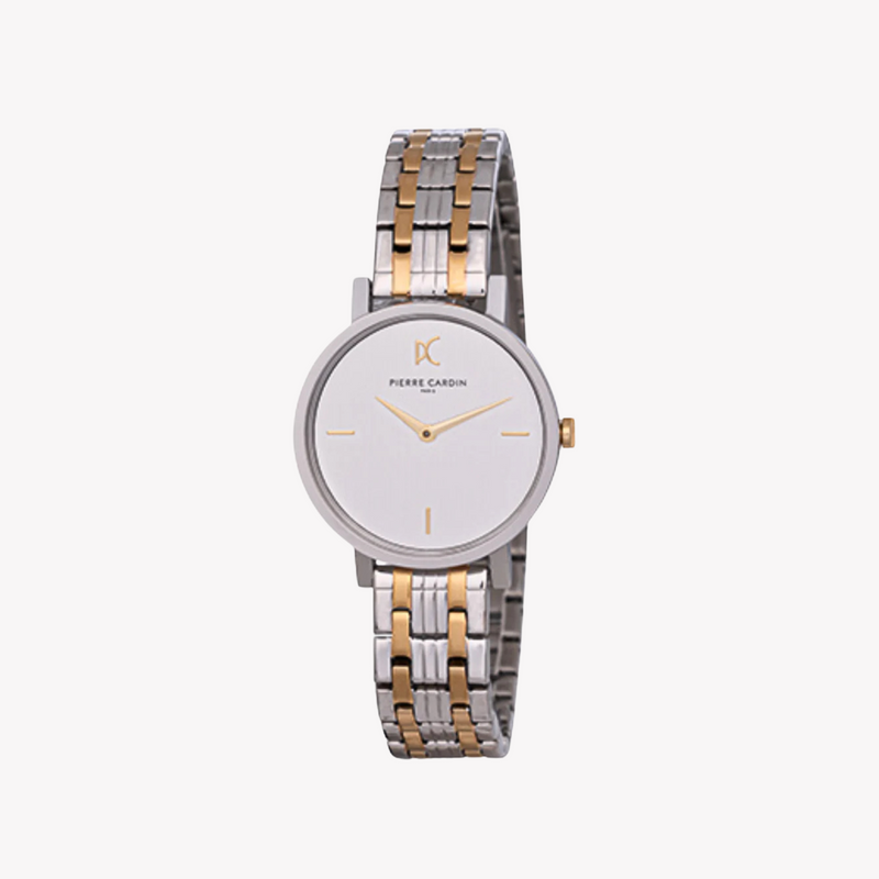 Pierre Cardin Women's Two Tone Silver & Gold Watch, White Dial | Ccm.0531 by i-watch