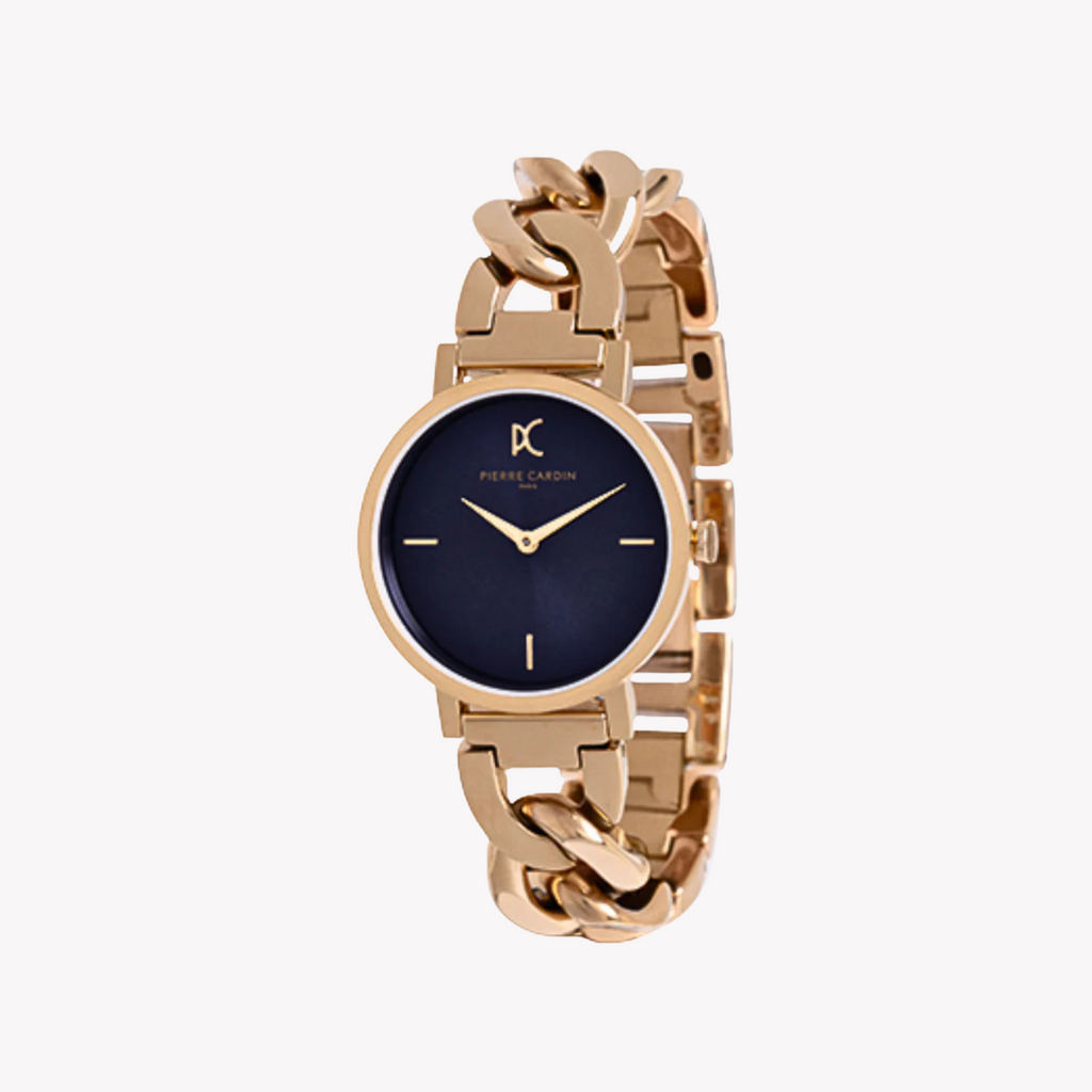 Pierre Cardin Women's Gold Watch, Blue Dial | Ccm.0532