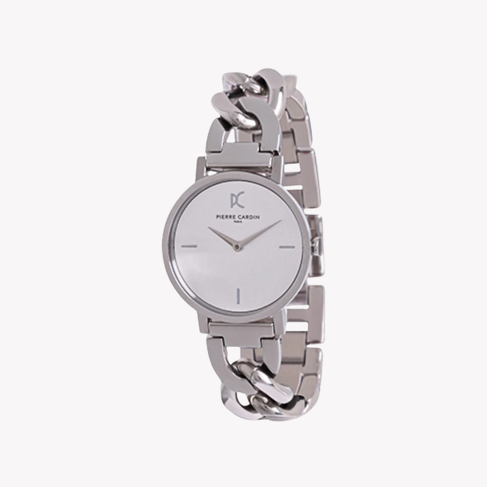 Pierre Cardin Women's Silver Metal Watch, White Dial | Ccm.0535 by i-watch