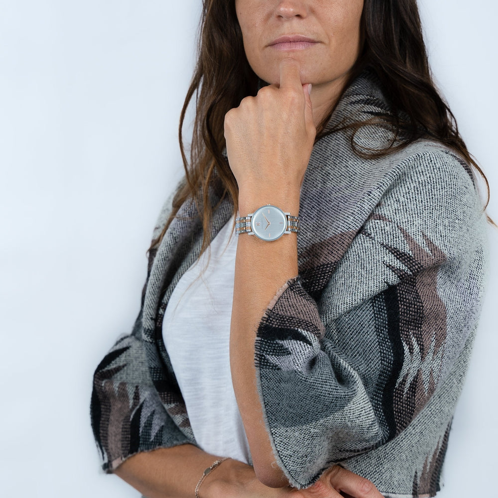 Pierre Cardin Women's Two Tone Silver & Rose Gold Watch, White Dial | Ccm.0530 by i-watch