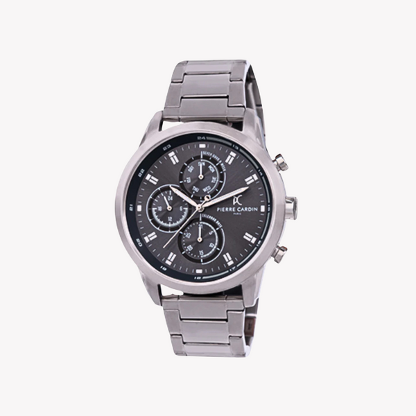 Pierre Cardin Men's Silver Metal Watch, Black Dial | Ccp.5001 by i-watch