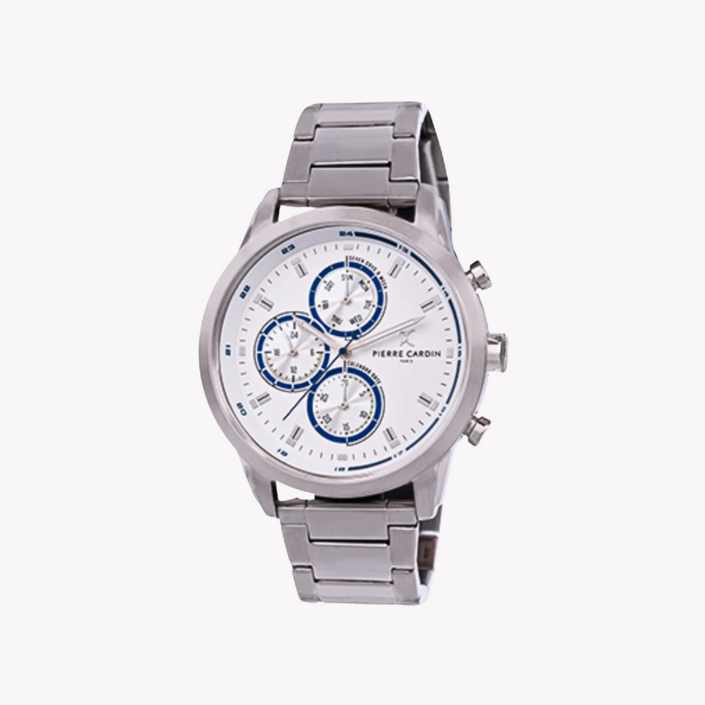 Pierre Cardin Men's Silver Watch, White Dial | Ccp.5004 by i-watch