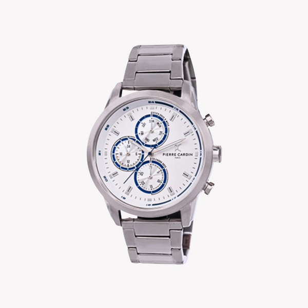 Pierre Cardin Men's Silver Watch, White Dial | Ccp.5004 by i-watch