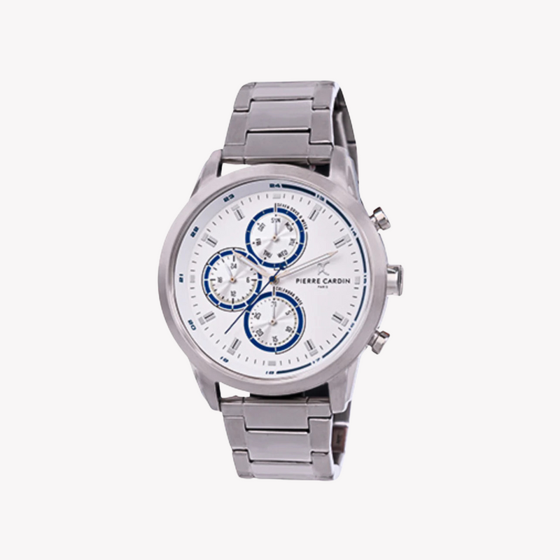 Pierre Cardin Men's Silver Watch, White Dial | Ccp.5004 by i-watch
