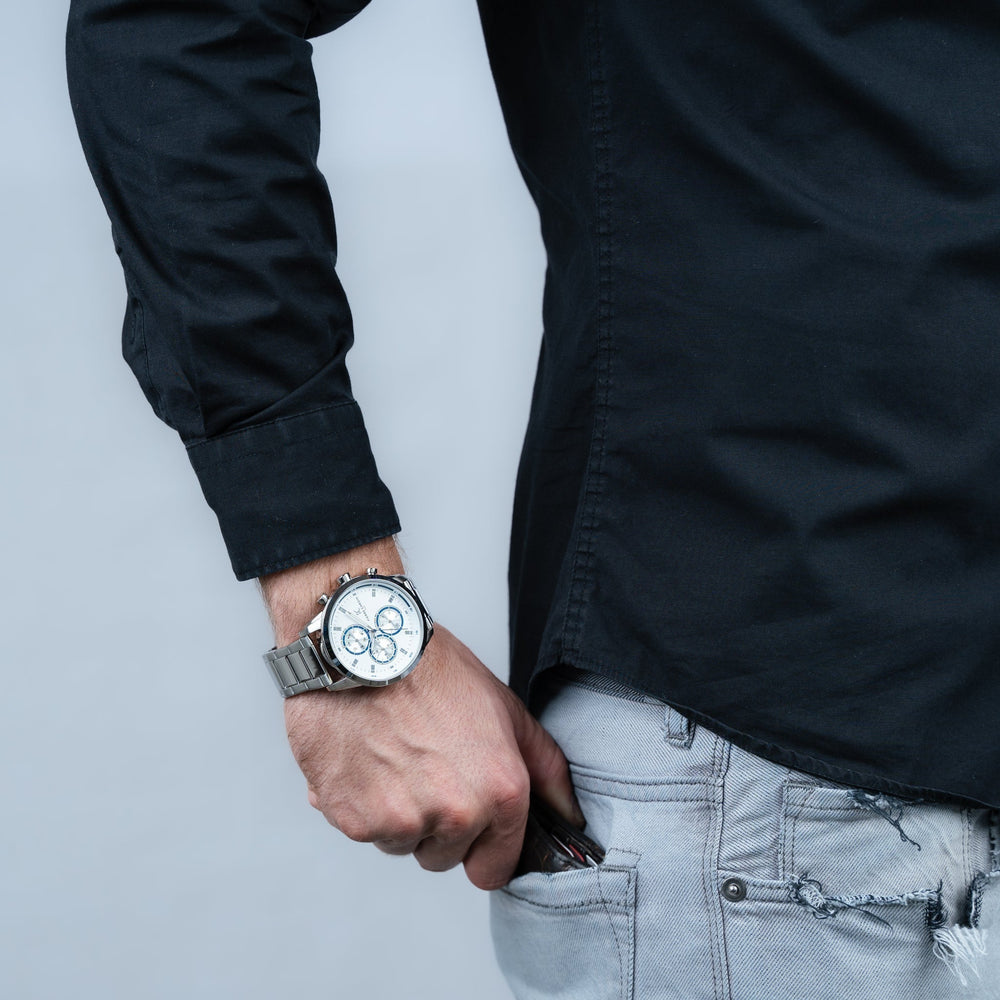 Pierre Cardin Men's Silver Watch, White Dial | Ccp.5004 by i-watch