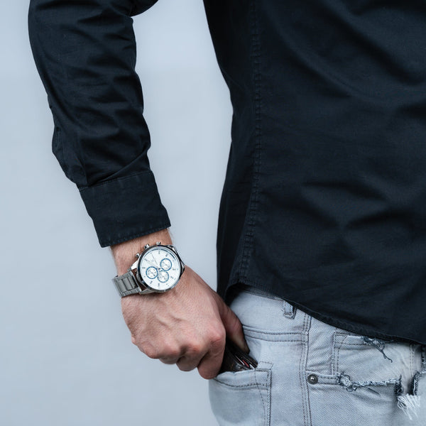 Pierre Cardin Men's Silver Watch, White Dial | Ccp.5004 by i-watch