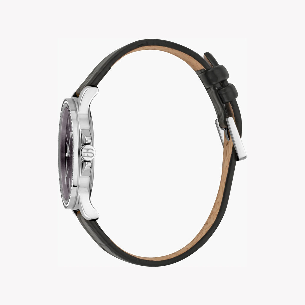 ESPRIT Women's Watch with Silver Stainless Steel Case and Black Leather Band-i-Watch-2