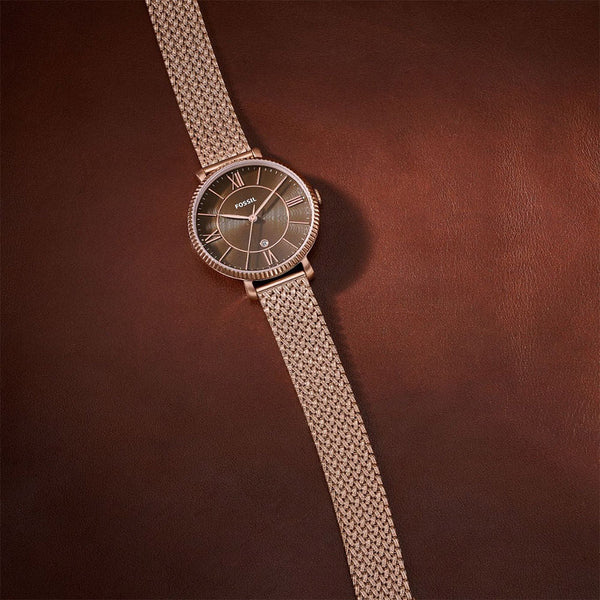 Fossil Women's Rose Gold Watch, Brown Dial | Es5322 by i-watch