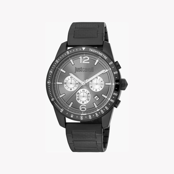 Just Cavalli Men's Black Stainless Steel Watch, Gray Dial | Jc1g204m0065 by i-watch