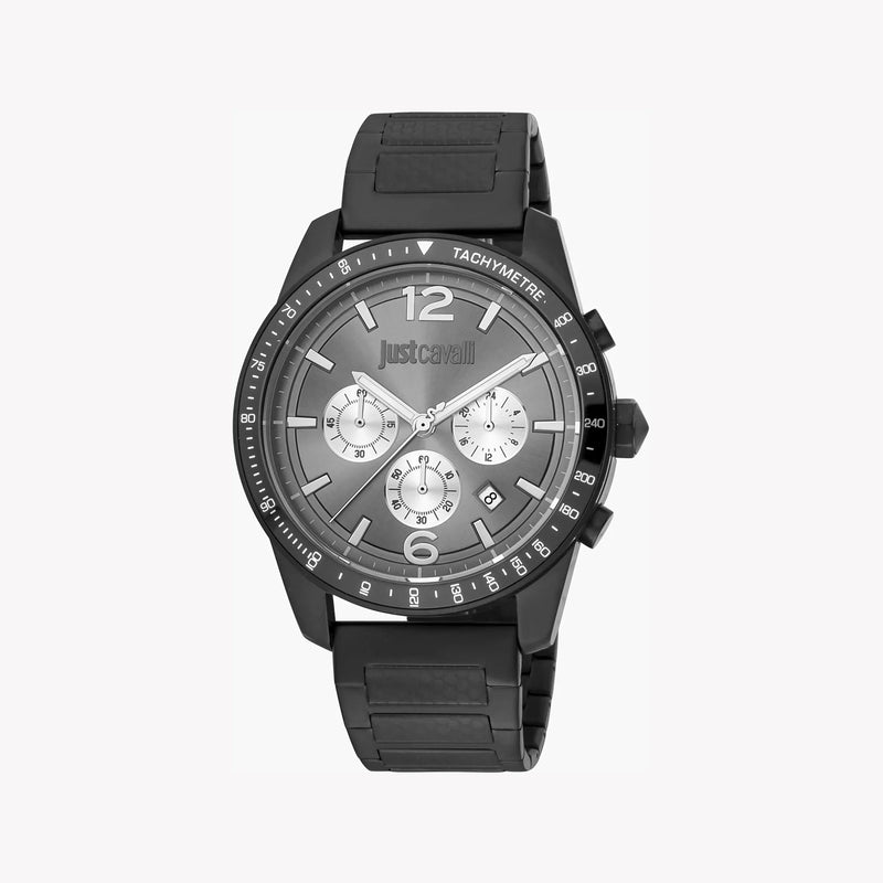 Just Cavalli Men's Black Stainless Steel Watch, Gray Dial | Jc1g204m0065 by i-watch