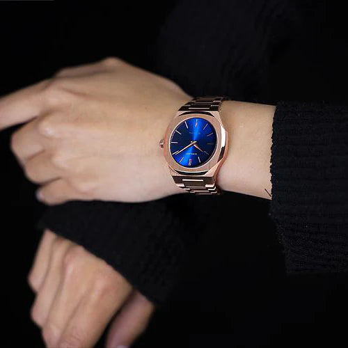 D1 MILANO Women's Rose Gold Watch, Dark Blue Dial | D1-UTBL12 by i-watch