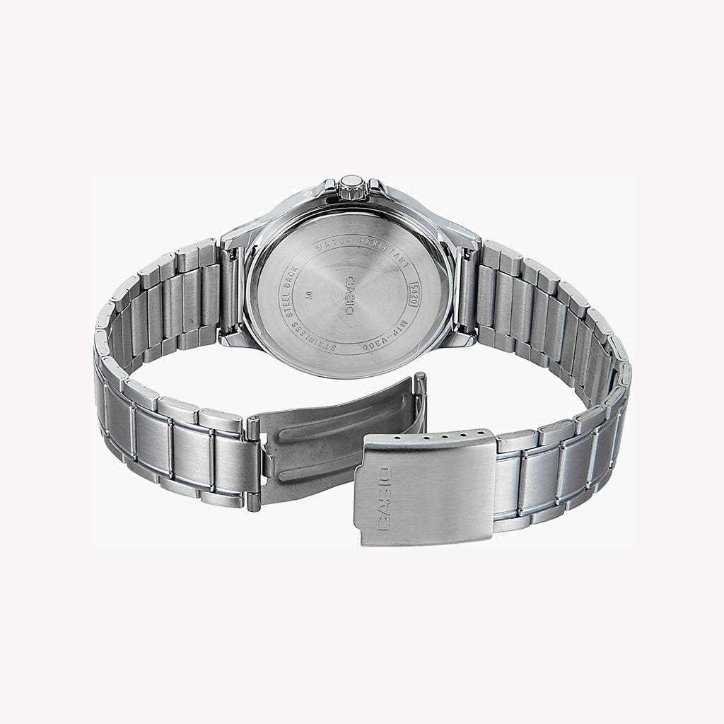 CASIO MTP-V300D-7AUDF - BOLD ELEGANCE MEN'S WATCH WITH SILVER STAINLESS STEEL BAND AND WHITE DIAL-i-Watch-3