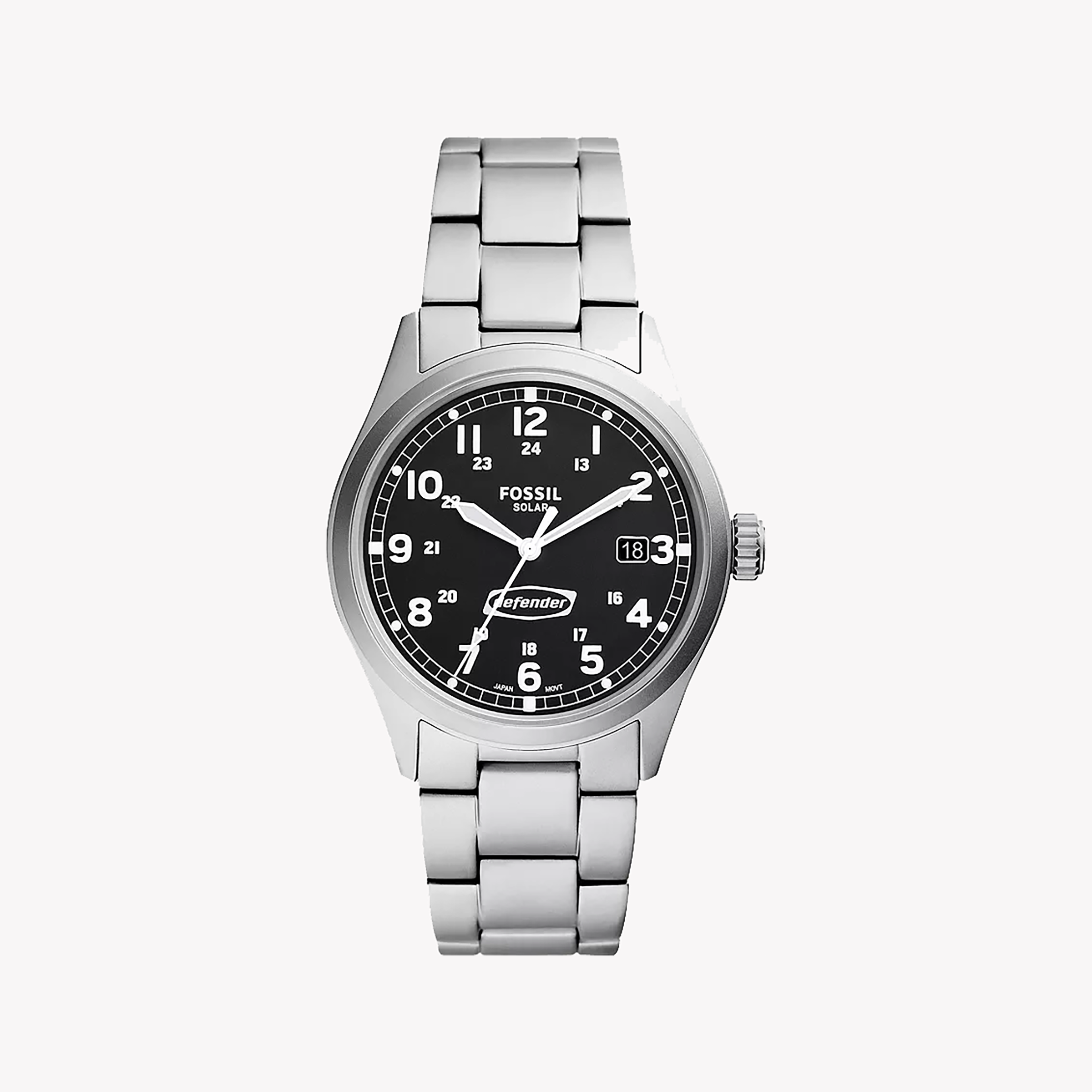 FOSSIL FS5973 TIMELESS ELEGANCE - STYLISH MEN'S WATCH WITH BLACK DIAL & SILVER BRACELET