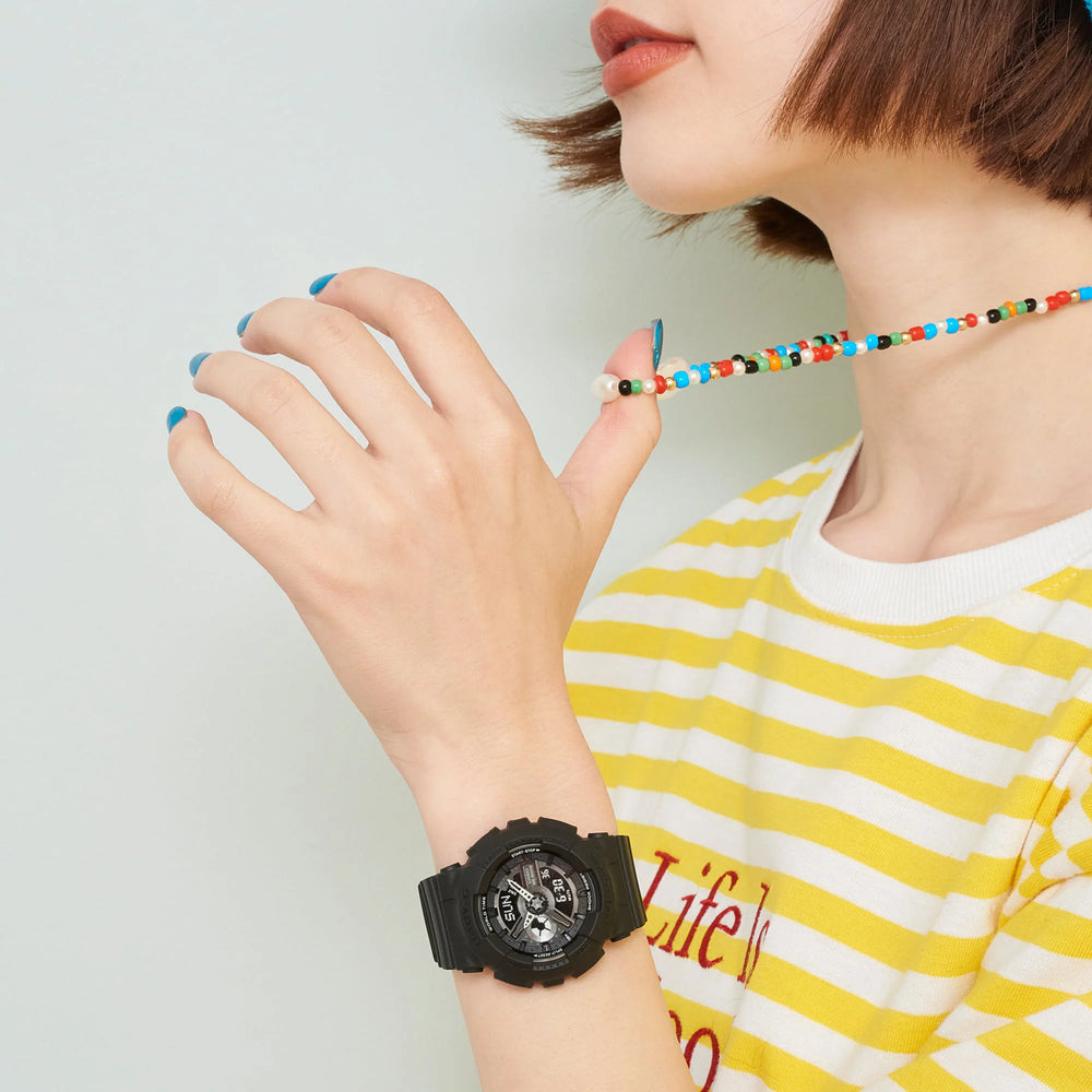 Casio Baby-G Ba-110xbc-1adr - Bold Black Sporty Timepiece For Women by i-watch