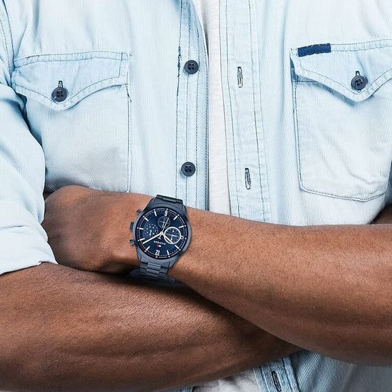 TOMMY HILFIGER 1680666 - BOLD BLUE STAINLESS STEEL MEN'S WATCH FOR EVERY OCCASION-i-Watch-4