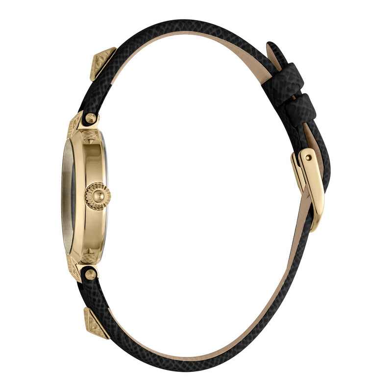 Just Cavalli Women's Gold Stainless Steel Watch, Black Leather Band | Jc1l076l0025 by i-watch