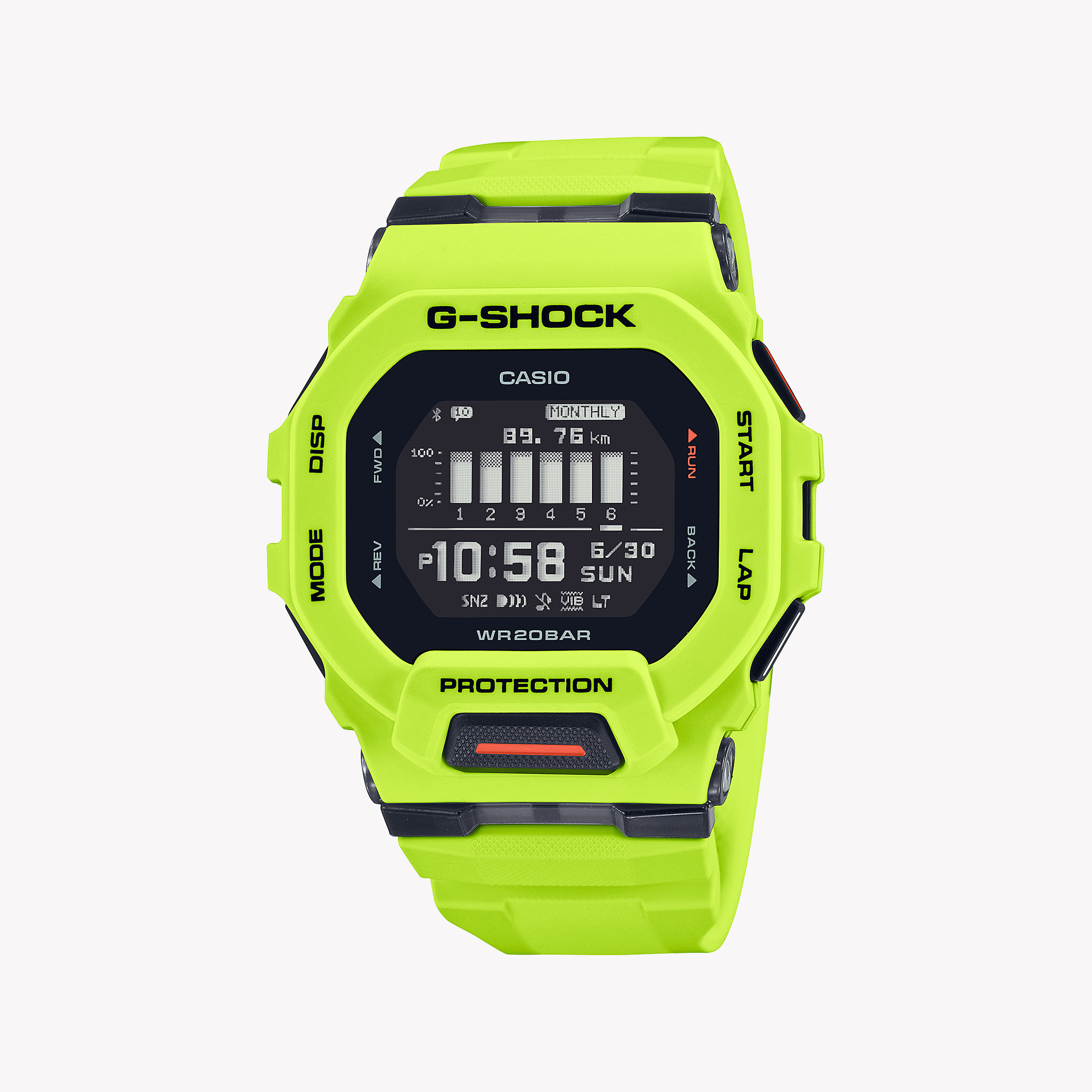 CASIO G-SHOCK GBD-200-9DR BOLD ADVENTURE - MEN'S SPORT WATCH with vibrant yellow design and advanced fitness tracking features.