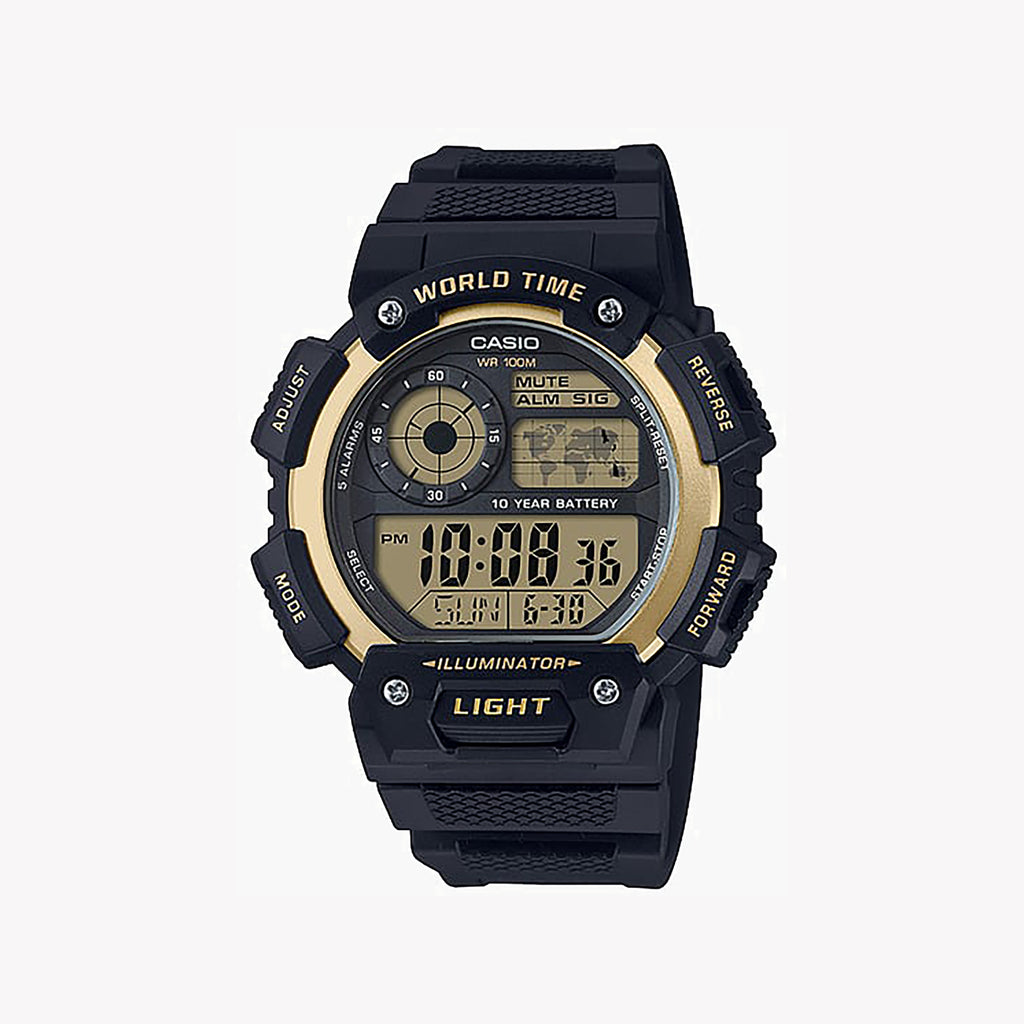 CASIO AE 1400WH-9AVDF - BOLD BLACK DIGITAL TIMEPIECE: UNMATCHED PERFORMANCE FOR MEN