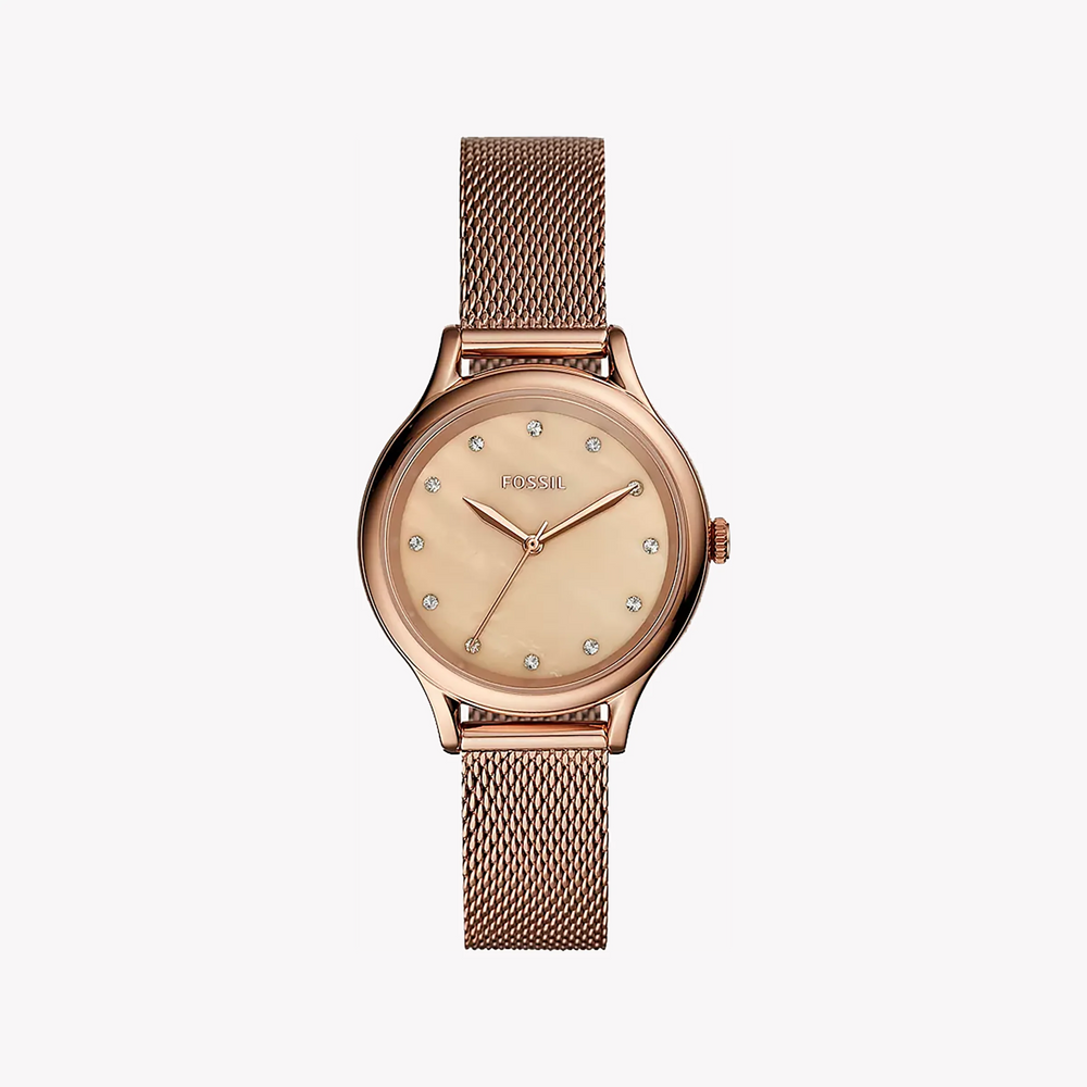 Fossil Women's Rose Gold Watch, Mesh Band | Bq3392 by i-watch