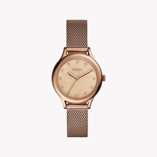 Fossil Women's Rose Gold Watch, Mesh Band | Bq3392 by i-watch