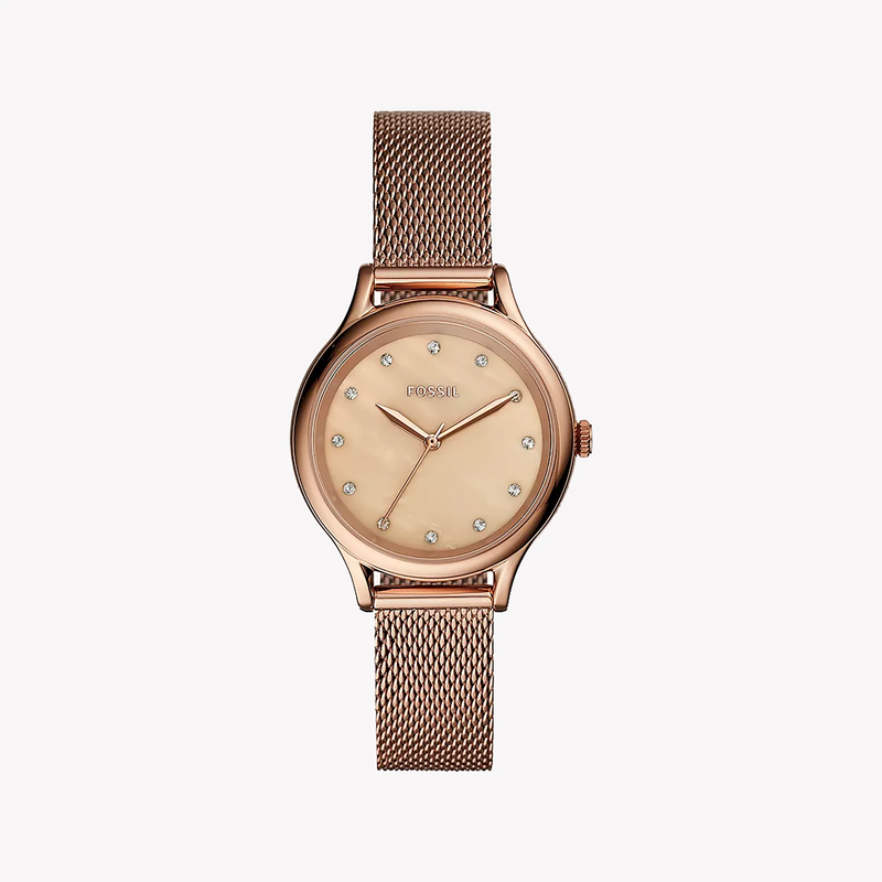 Fossil Women's Rose Gold Watch, Mesh Band | Bq3392 by i-watch