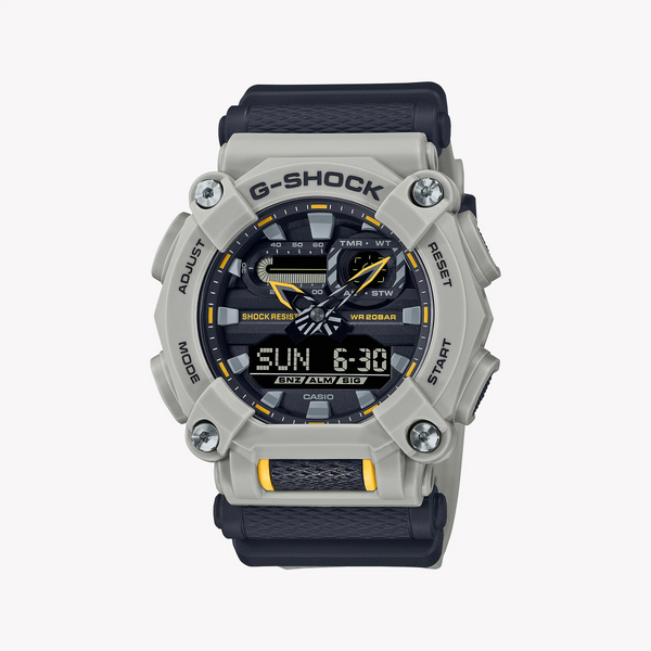 G-Shock Men's Silver Resin Watch, Black Band | Ga-900hc-5adr by i-watch