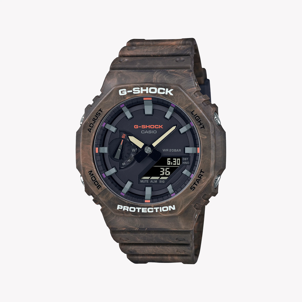 Casio G-Shock Ga-2100fr-5adr Bold Elegance - Men's Resilient Timepiece In Brown & Black by i-watch