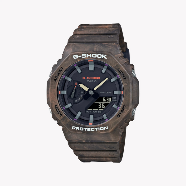 Casio G-Shock Ga-2100fr-5adr Bold Elegance - Men's Resilient Timepiece In Brown & Black by i-watch