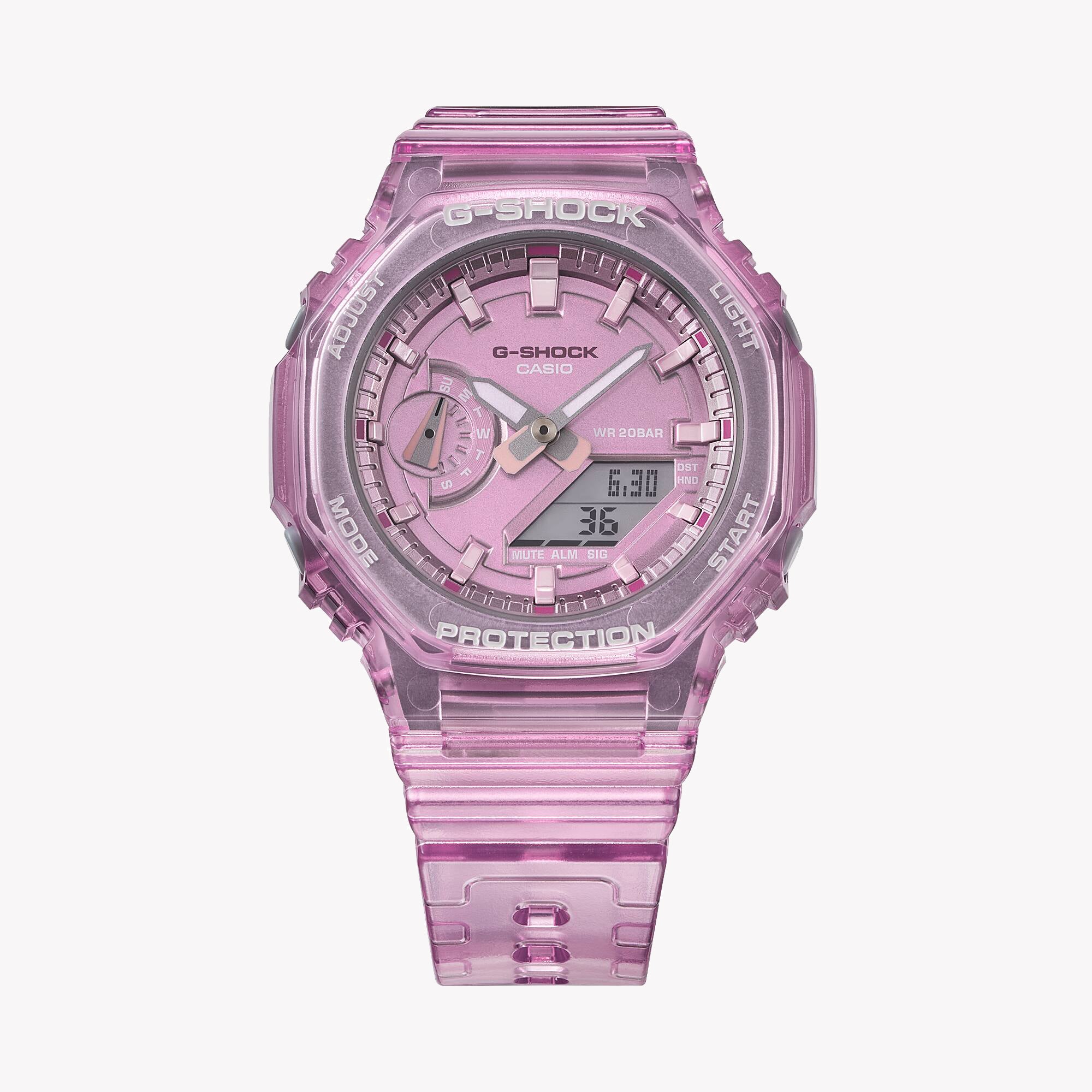 CASIO G-SHOCK GMA-S2100SK-4ADR BOLD ADVENTURE - PINK POWER WOMEN'S WATCH with sporty pink resin band and digital display