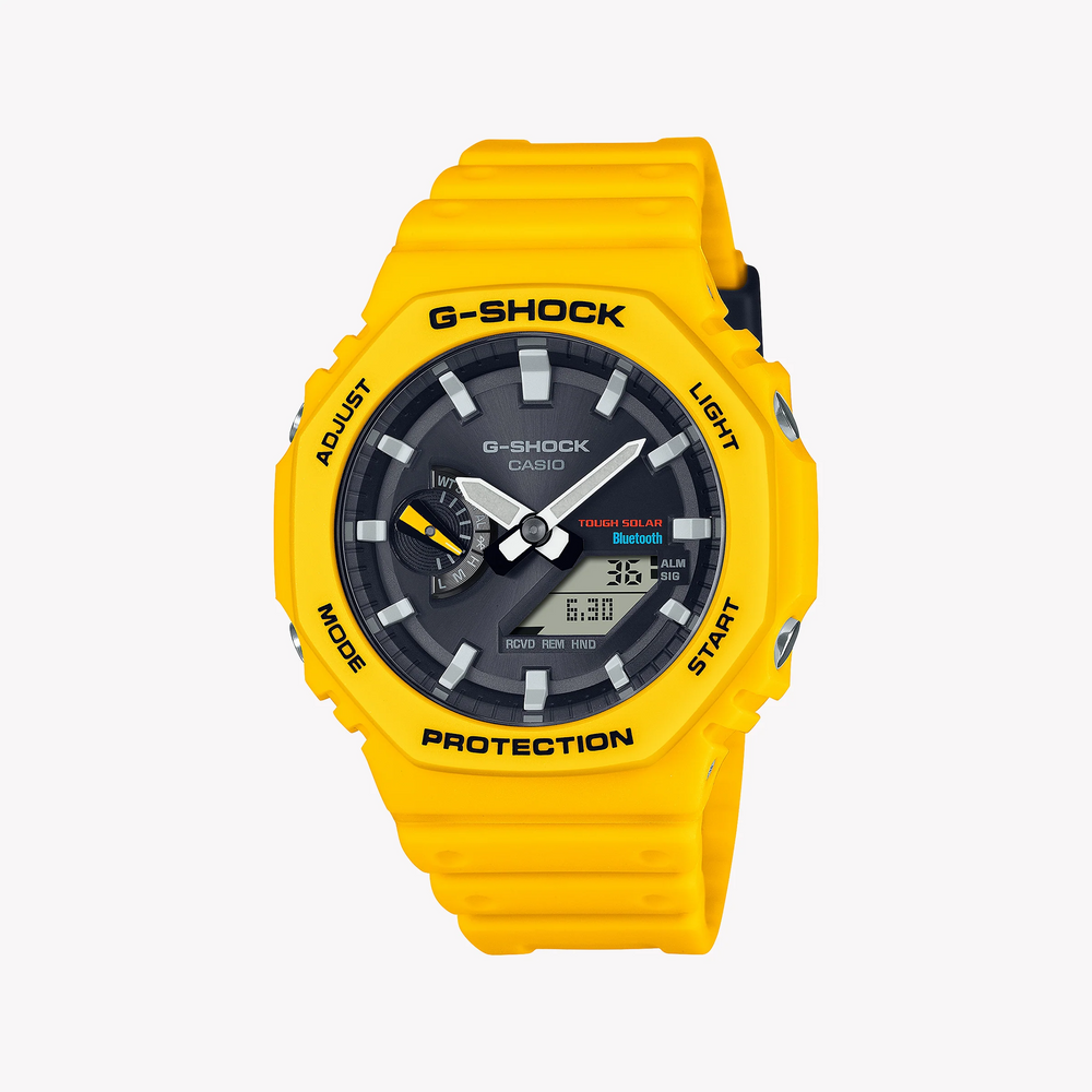G-Shock Men's Yellow Resin Watch, Tough Solar | Ga-B2100c-9adr by i-watch