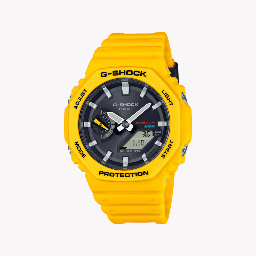 CASIO G-SHOCK GA-B2100C-9ADR OAK BOLD - MEN'S RESILIENT TIMEPIECE WITH YELLOW DESIGN