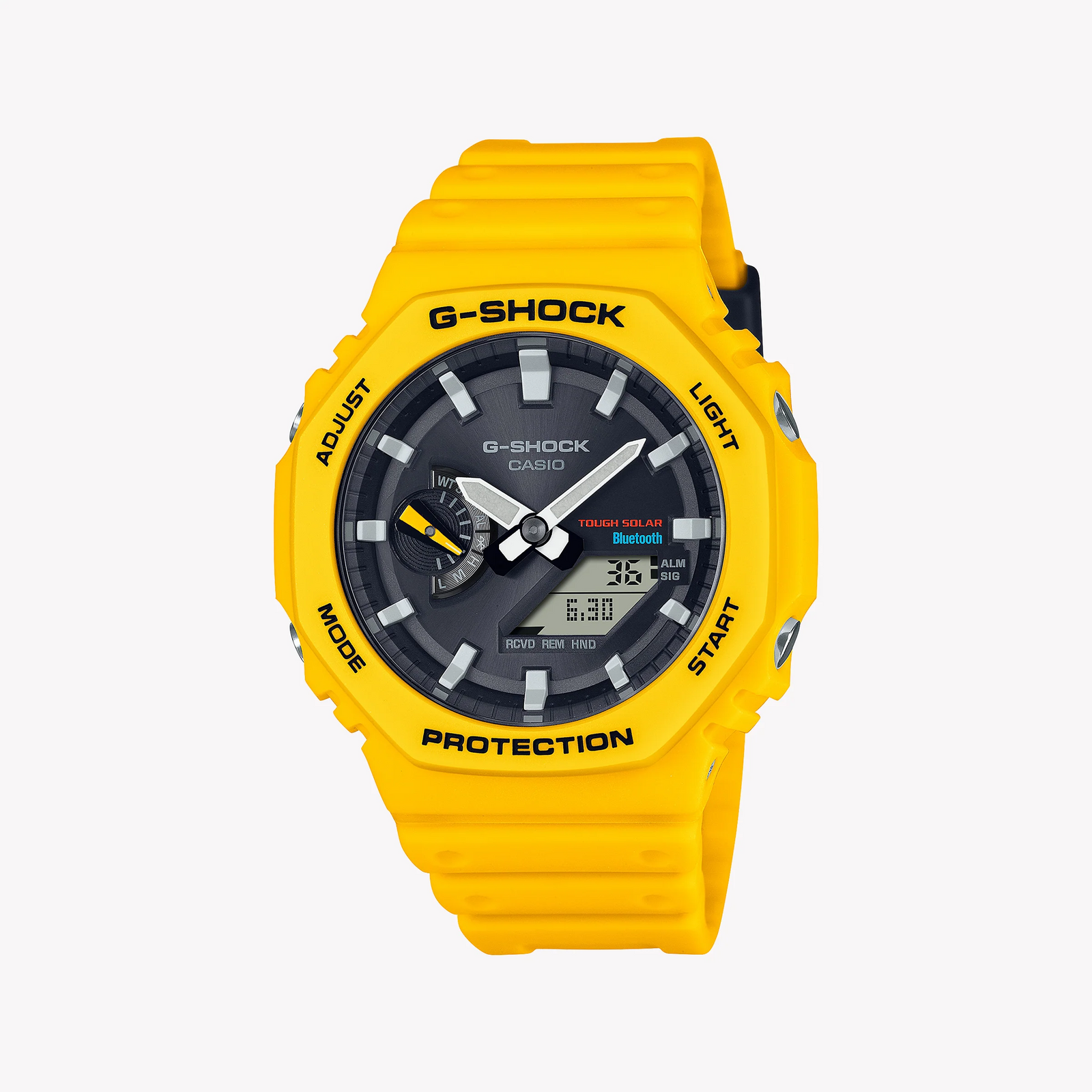 G-Shock Men's Yellow Resin Watch, Tough Solar | Ga-B2100c-9adr by i-watch