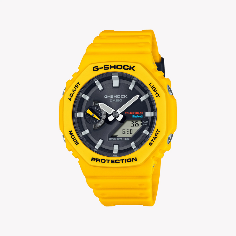 G-Shock Men's Yellow Resin Watch, Tough Solar | Ga-B2100c-9adr by i-watch