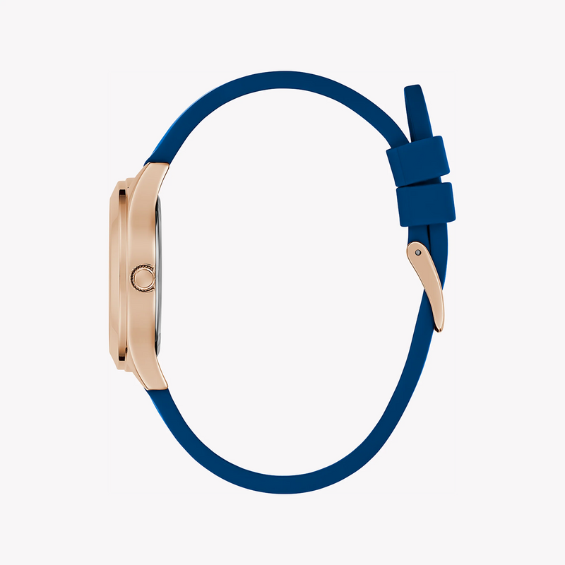 Guess Women's Rose Gold Watch, Blue Silicone Band | Gw0745l4 by i-watch